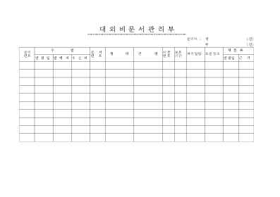 대외비문서관리부 대외비문서관리부